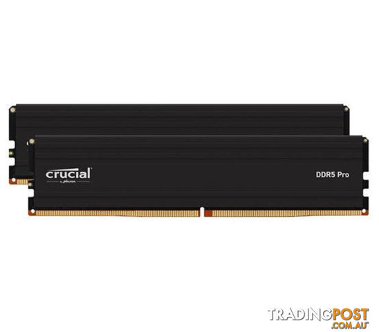 MICRON (CRUCIAL) Pro 32GB (2x16GB) DDR5 UDIMM 6000MHz CL36 Black Heat Spreaders Overclocking Desktop PC Gaming Memory