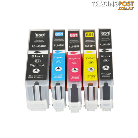 PGI-650XL CLI-651XL Compatible Inkjet Set 5 Cartridges [Boxed Set]