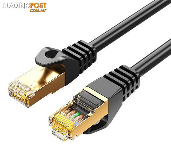 8WARE CAT7 Cable 2m - Black Color RJ45 Ethernet Network LAN UTP Patch Cord Snagless