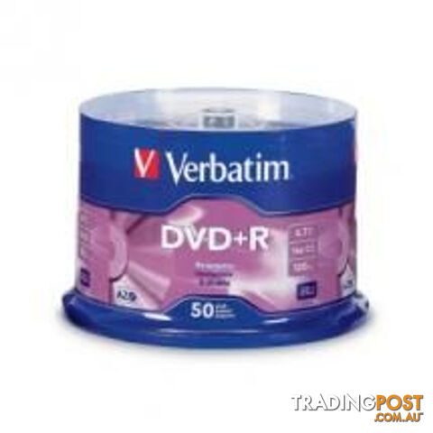 VERBATIM DVD+R 4.7GB 50Pack of Spindle 16x