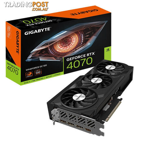 GIGABYTE nVidia GeForce RTX 4070 WINDFORCE OC 12G GDDR6X Video Card, PCI-E 4.0, 2490MHz Core Clock, 3x DP 1.4a, 1x HDMI 2.1