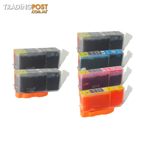 PGI-520 CLI-521 Compatible Inkjet Cartridge Set 6 Cartridges [Boxed Set]