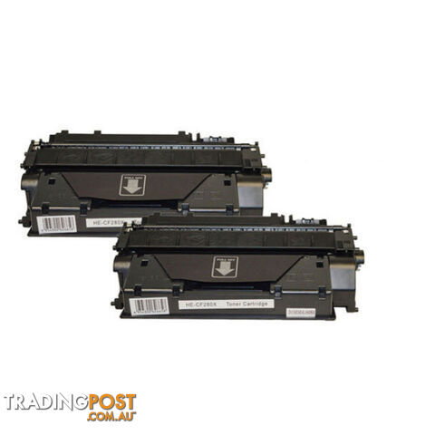 HP Compatible 2 x CF280X Premium Generic Toner