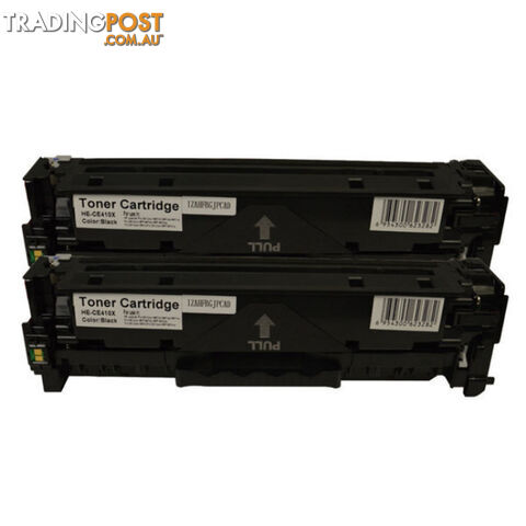 HP Compatible CF410A Premium Generic Black Toner Cartridge x 2