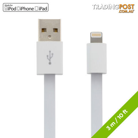 Moki King Size Lightning SynCharge Cable Apple Licensed - 3mt/10 feet