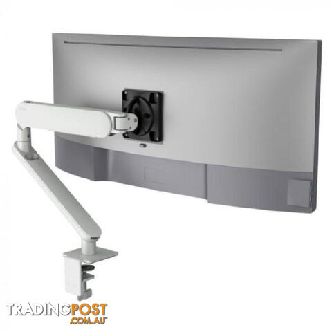 Atdec Ora Monitor Arm F-Clamp - Monitor arm for 34inch screens flat or curved 2-8kg, VESA 75x75, 100x100. Includes F-Clamp in box - White