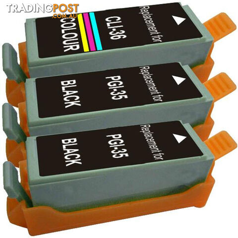 PGI-35 CLI-36 Compatible Inkjet Cartridge Set 3 Cartridges