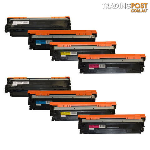 HP Compatible CE270B 650A Series Cartridge 322 Premium Generic Toner Set x 2