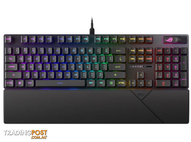 ASUS ROG STRIX SCOPE II RX Red Switch Optical Gaming Keyboard,IP57 Waterproof Protection, Streaming Hotkeys, Multi-function Controls