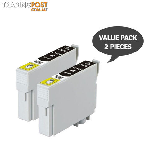 2 x 73N / T0731 Pigment Black Compatible Inkjet Cartridge