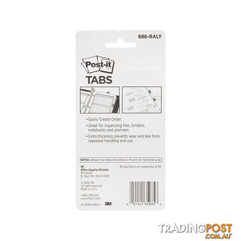 POST-IT Tab 686-RALY VP Pack of 4 Box of 6