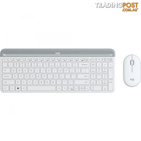 LOGITECH MK470 Slim Wireless Keyboard Mouse Combo Nano Receiver 1 Yr L --White