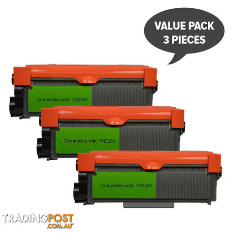 TN-2350 Premium Generic Toner Cartridge x 3