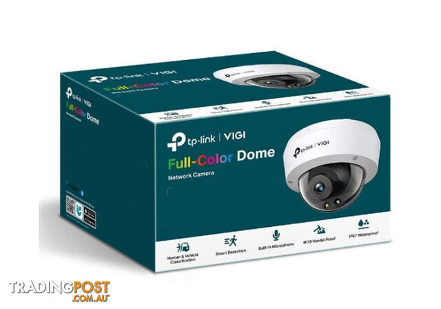 TP-LINK VIGI 5MP C250(4mm) Full-Colour Dome Network Camera, 4mm Lems, Smart Detection