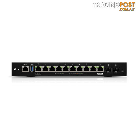 UBIQUITI EdgeRouter 12 - 10-Port Gigabit Router, 2 SFP Ports- 24v Passive PoE In and Out Limited - 1GHz Quad Core Processor - 1GB RAM