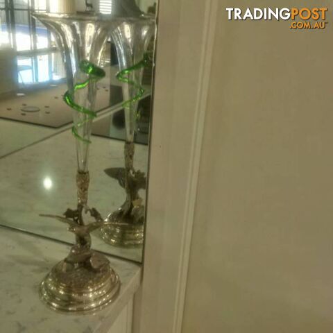 James Deakin Silver Plate Epergne, Late 19th Century, Glass Vase - photo 3 of 10