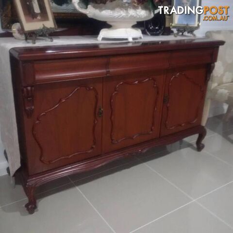 Ornate Mirror. Vintage Cedar Buffet. Dining Chairs REDUCED - photo 3 of 10
