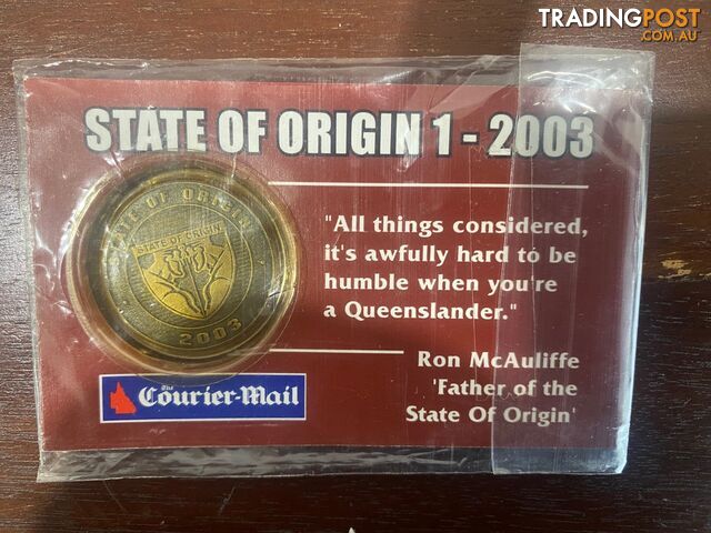 2003 State of Origin Game 1 Courier-Mail Commemorative Medallion