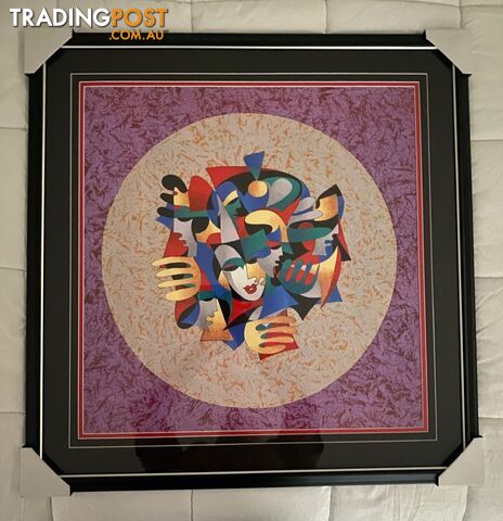 Anatole Krasnyansky Musical Sphere 800 x 800 framed Seriolithograph