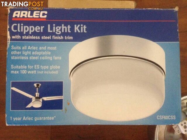 Arlec Clipper Light Kit Stainless Steel Finish - NO Glass Cover. - photo 2 of 4