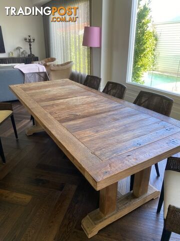 Solid 8 seater beechwood dining table