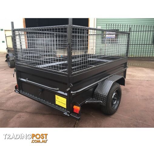 7Ã4 BOX TRAILER HIGH SIDE WITH 600MM CAGE - photo 4 of 8