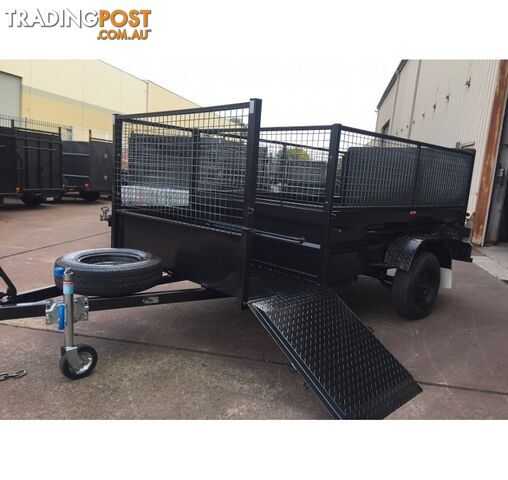 8Ã5 LAWN MOWER TRAILER WITH RAMP ASSISTED - photo 2 of 4