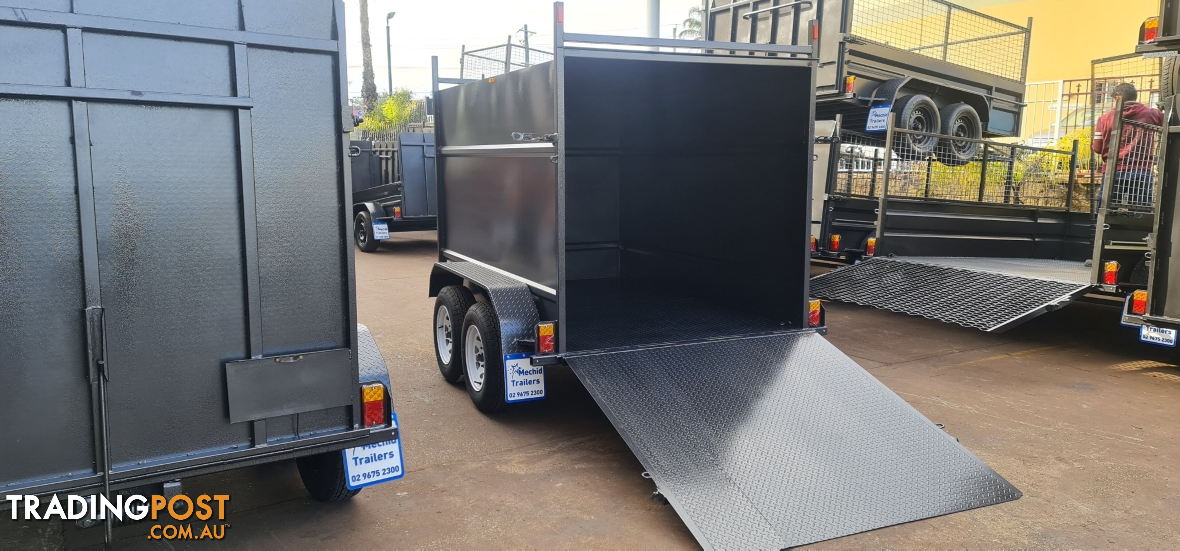 8Ã5 ENCLOSED TRAILER 2000KGS GVM WITH DROP DOWN RAMP