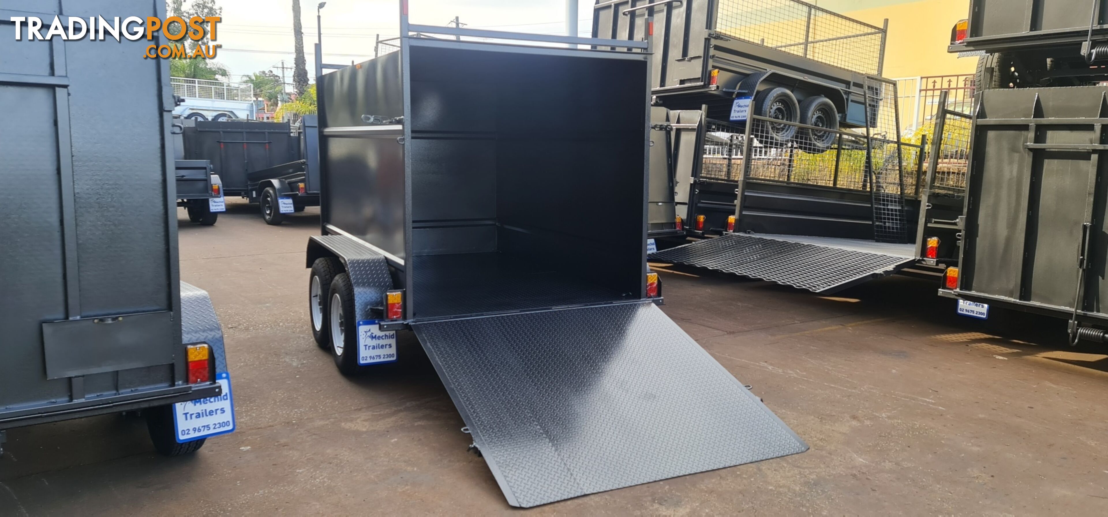 8Ã5 ENCLOSED TRAILER 2000KGS GVM WITH DROP DOWN RAMP