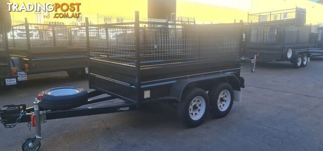 8Ã5 TANDEM BOX TRAILER HIGH SIDE RAMP WITH CAGE 600MM