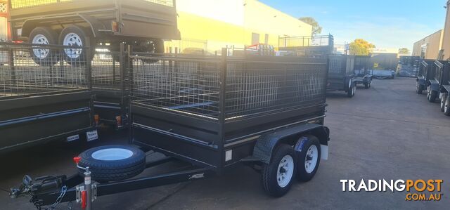 8Ã5 TANDEM BOX TRAILER HIGH SIDE RAMP WITH CAGE 600MM