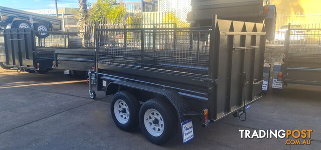 8Ã5 TANDEM BOX TRAILER HIGH SIDE RAMP WITH CAGE 600MM