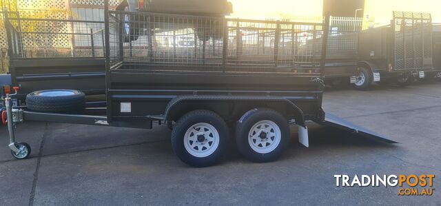 8Ã5 TANDEM BOX TRAILER HIGH SIDE RAMP WITH CAGE 600MM