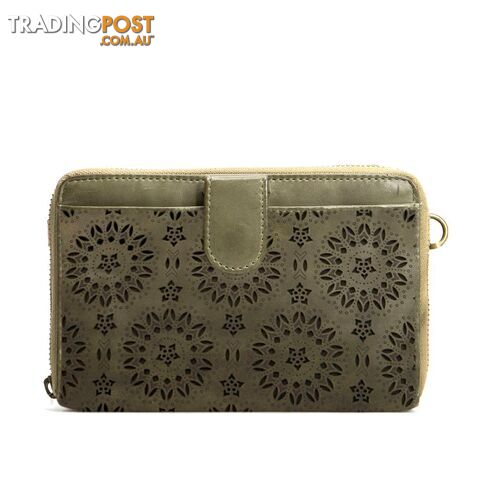 KOMPANERO Bibi Olive Crossbody Clutch Wallet