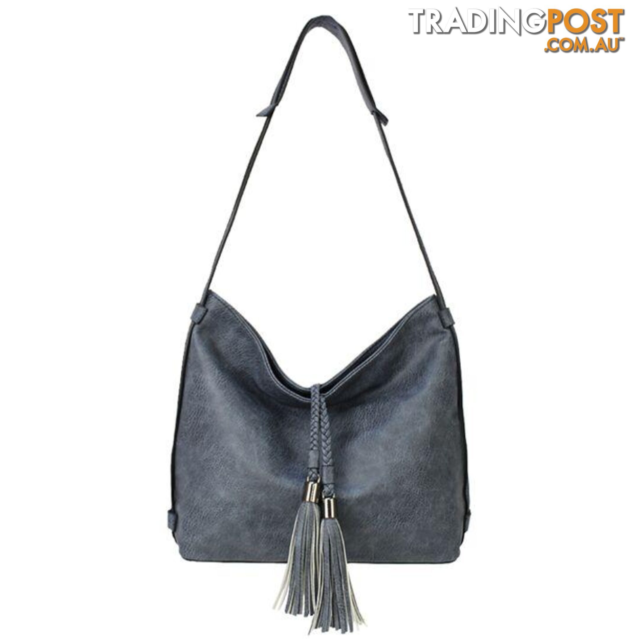 Jendi Woven Tassel Slouch Bag