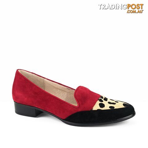 CHRISSIE Sharon Red/Black Suede