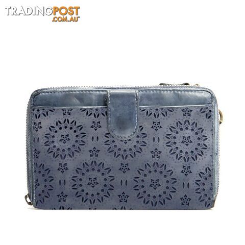 KOMPANERO Bibi Denim Crossbody Clutch Wallet