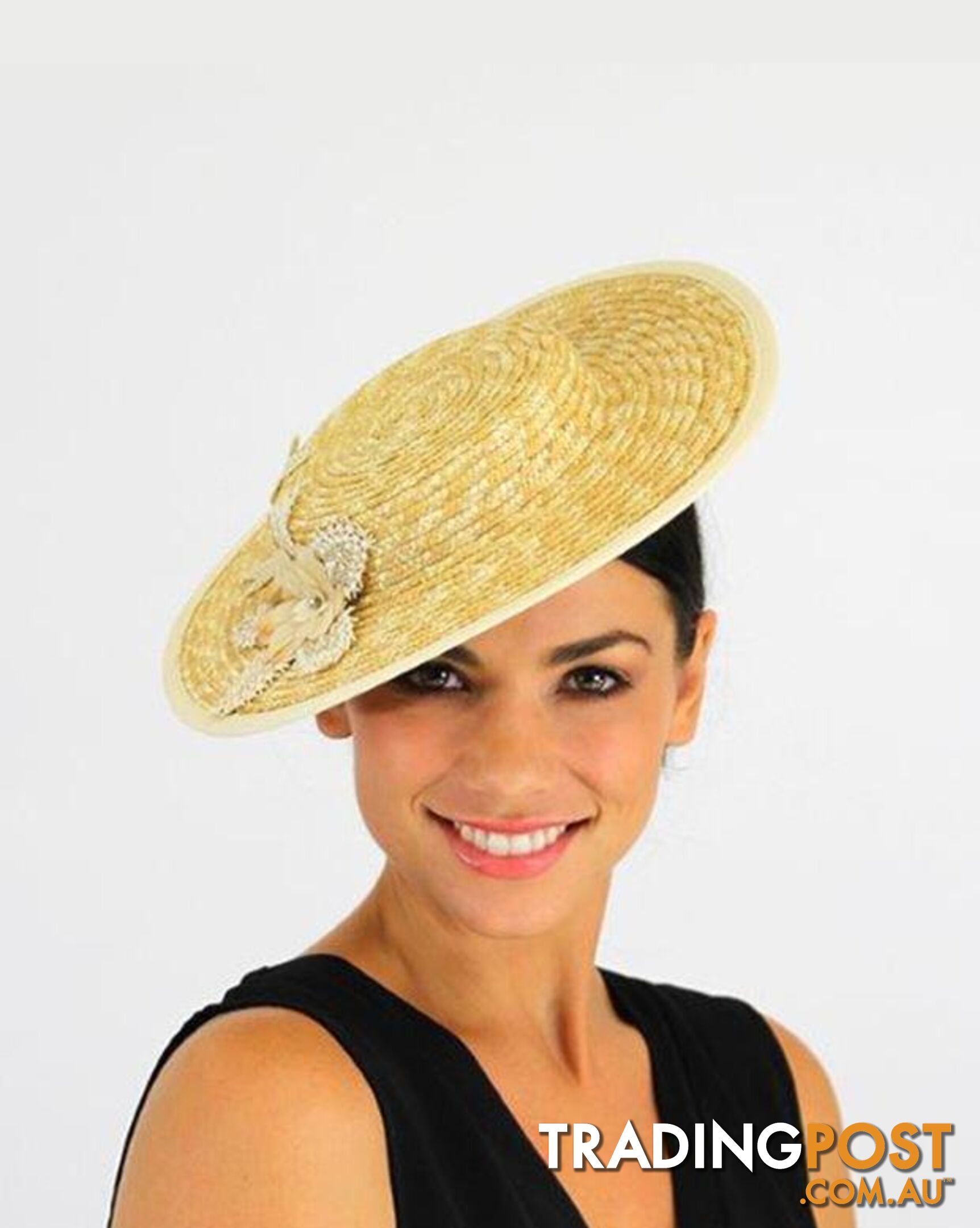 JENDI Straw Medium Brim Fascinator