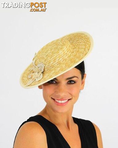 JENDI Straw Medium Brim Fascinator