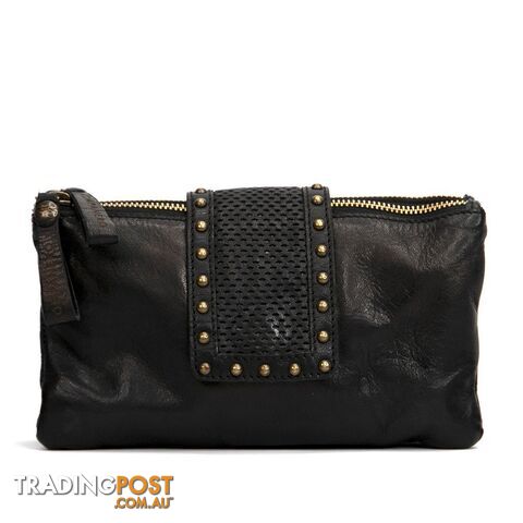 KOMPANERO Flair Black Crossbody Clutch