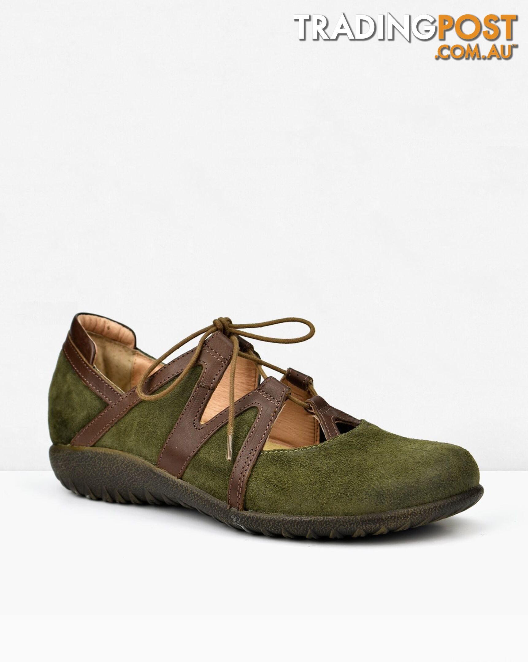 NAOT Timu Oil Olive Suede