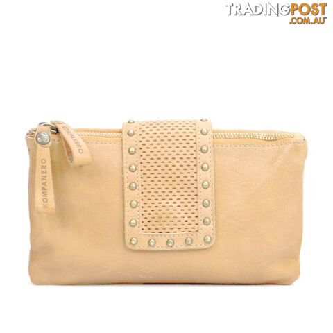 KOMPANERO Flair Taupe Crossbody Clutch