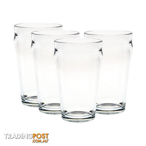 D-Still 570ml Polycarbonate Nonic Beer Glass, Set of 4