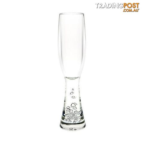 D-Still 180ml Polycarbonate Champagne Flute with Bubble Base, Set of 4