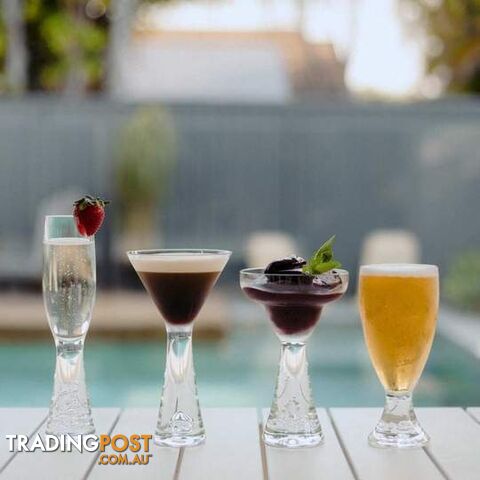 D-Still 180ml Polycarbonate Champagne Flute with Bubble Base, Set of 4 - photo 4 of 4