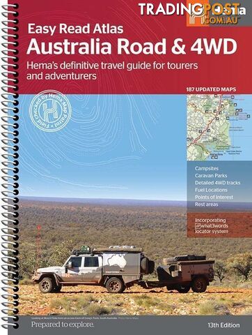 Hema Australia Road & 4WD Easy Read Atlas - 292 x 397mm