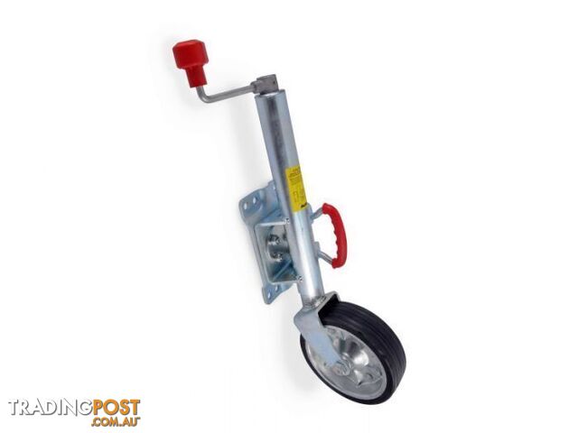 JOCKEY WHEEL 8IN W LGE SWIVEL WITH LARGE SWIVEL PLATE
