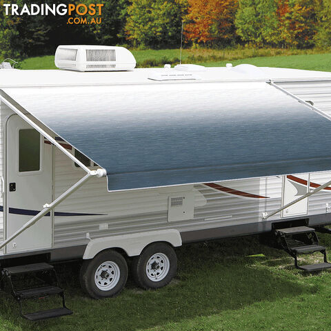 Carefree Altitude 10-21ft (3-6.4m) Black Reverse Fade Rollout Awning with LED...