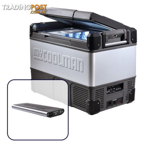 myCOOLMAN 69 Litre Dual Zone Portable Fridge Freezer + 15Ah Power Pack Bundle