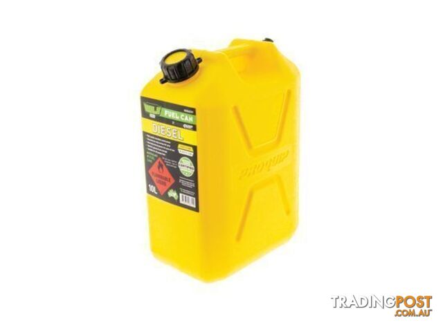 Hulk 4x4 Yellow 10 Litre Faast Flow Plastic Diesel Fuel Can